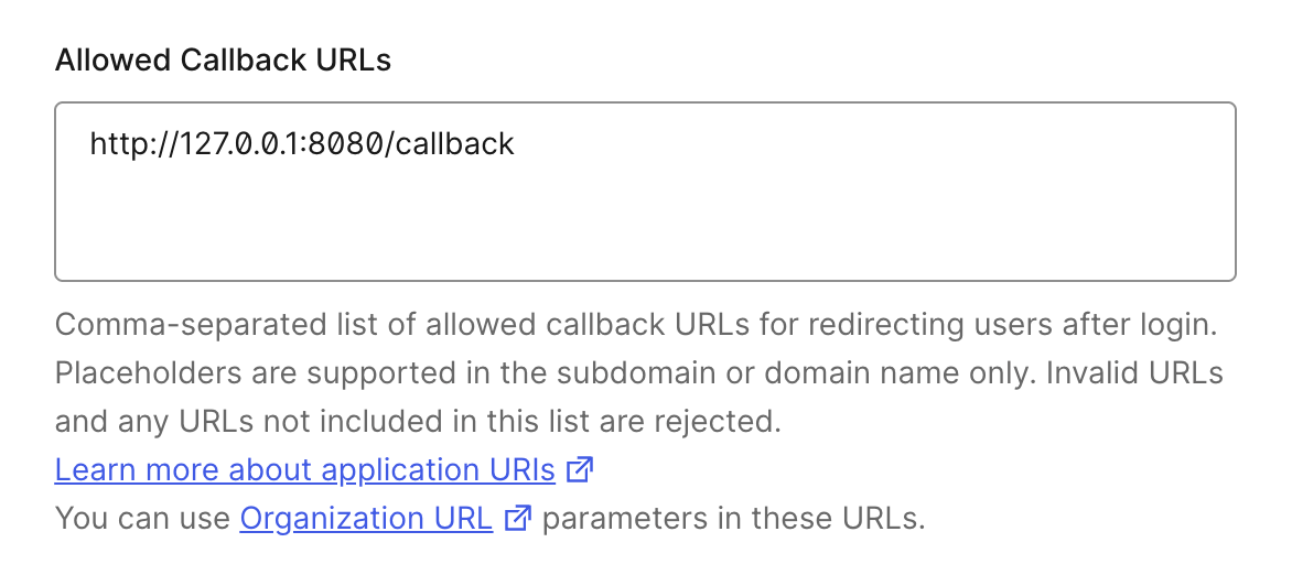 callback setting