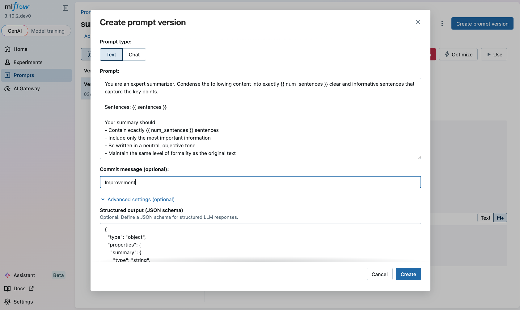 Update Prompt UI
